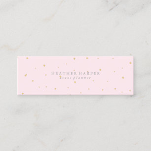 Mini Carte de visite - rose d'or de points