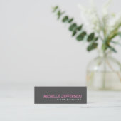 Mini Carte de visite rose pâle pour script professionne (Debout devant)