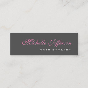 Mini Carte de visite rose pâle pour script professionne