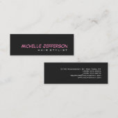 Mini Carte de visite rose pâle pour script professionne (Devant / Derrière)