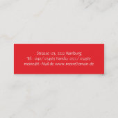 Mini Carte de visite rouge (Dos)