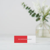 Mini Carte de visite rouge (Debout devant)