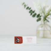 Mini Carte de visite rouge de remous de gâteau de (Debout devant)