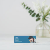 Mini Carte de visite "se demandant" de conception (Debout devant)