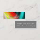 Mini carte de visite signet Abstrait (Devant / Derrière)