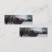 Mini Carte de visite Signet de la grange d'hiver (Devant / Derrière)