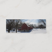 Mini Carte de visite Signet de la grange d'hiver (Dos)