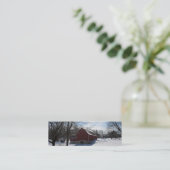 Mini Carte de visite Signet de la grange d'hiver (Debout devant)