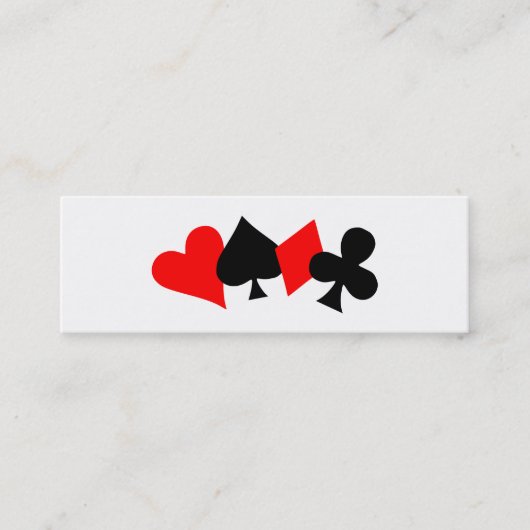 Mini Carte de visite signet de poker (Devant)