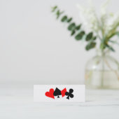 Mini Carte de visite signet de poker (Debout devant)