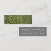 Mini Carte de visite signet moquette verte (Devant / Derrière)