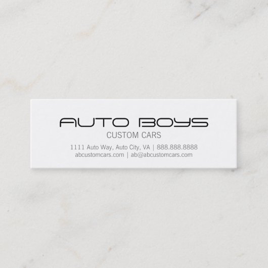 Mini Carte de visite - silhouette automatique (Devant)