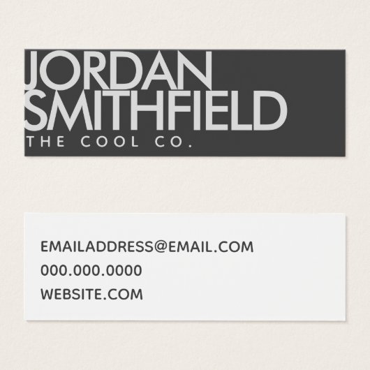 Mini Carte de visite simple (Devant & derrière)