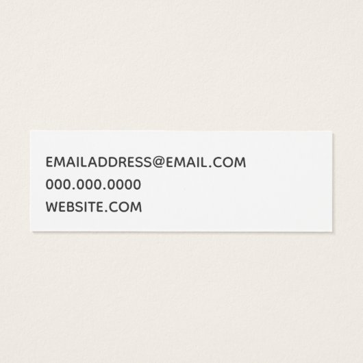 Mini Carte de visite simple (Dos)