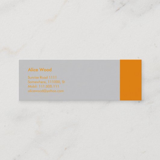 Mini Carte de visite simple (Devant)