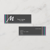 Mini Carte de visite simple avec un contact de couleur (Devant / Derrière)