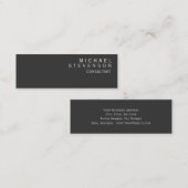 Mini Carte de visite simple consultant simple en gris m (Devant / Derrière)