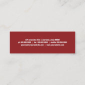 Mini Carte de visite simple cramoisi (Dos)