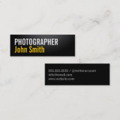Mini Carte de visite simple de photographe de (Devant / Derrière)