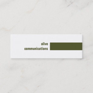 Mini Carte de visite simple de vert olive