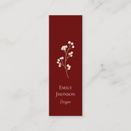 Mini Carte de visite simple et élégant (Devant)