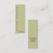 Mini Carte de visite simple et élégant (Devant / Derrière)