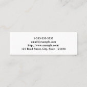 Mini Carte de visite simple et propre d'esthéticien (Dos)