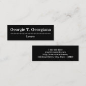 Mini Carte de visite simple et simple d'avocat (Devant / Derrière)