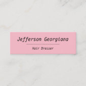 Mini Carte de visite simple et simple de raboteuse de (Devant)