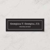 Mini Carte de visite simple, foncé, propre et (Devant)