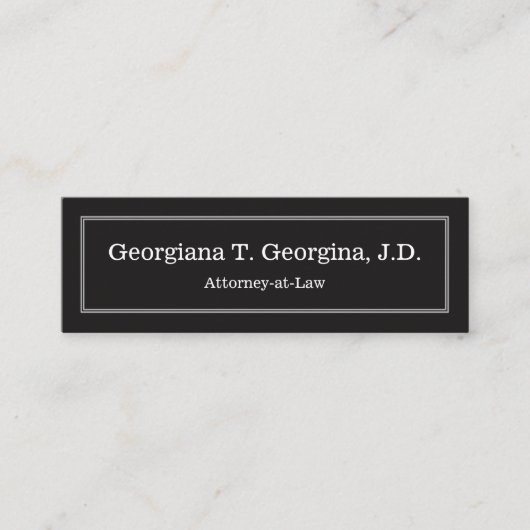 Mini Carte de visite simple, foncé, propre et (Devant)