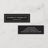 Mini Carte de visite simple, foncé, propre et (Devant / Derrière)