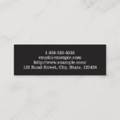 Mini Carte de visite simple, foncé, propre et (Dos)