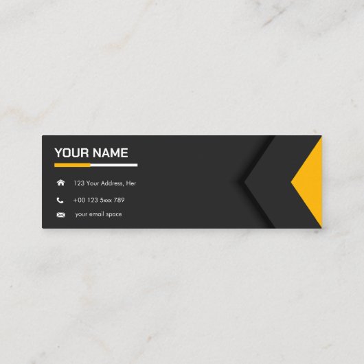 Mini Carte de visite simple professionnel (Dos)