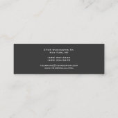 Mini Carte de visite Skinny Professional Grey Manager (Dos)