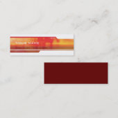 MINI CARTE DE VISITE :: slick 1 orange rouge jaune (Devant / Derrière)