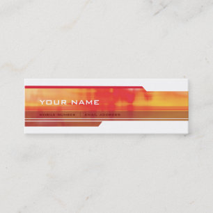 MINI CARTE DE VISITE :: slick 1 orange rouge jaune
