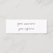 Mini carte de visite social de blanc de noir de médias (Dos)