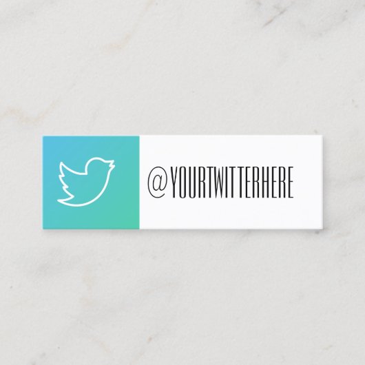 Mini carte de visite social moderne de médias de (Devant)