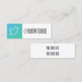 Mini carte de visite social moderne de médias de (Devant / Derrière)