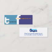 Mini Carte de visite social tf 2,0 Bck TwUrt Upgr de (Devant / Derrière)