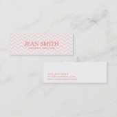 Mini Carte de visite Soft Pink Chevron OB/GYN (Devant / Derrière)