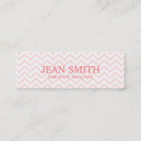 Carte de visite Soft Pink Chevron OB/GYN