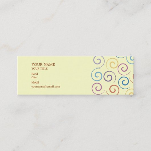 Mini Carte de visite spirale (Devant)