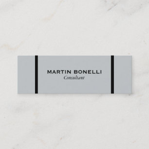 Mini Carte de visite standard à bordure noire gris minc
