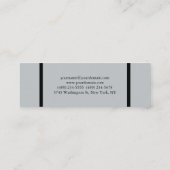 Mini Carte de visite standard à bordure noire gris minc (Dos)