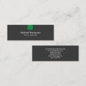 Mini Carte de visite standard Gris clair mince (Devant / Derrière)