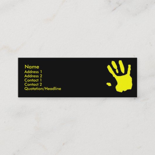 Mini Carte de visite tactile (Devant)