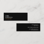 Mini Carte de visite tendance Black Grey Attractif (Devant / Derrière)