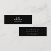 Mini Carte de visite tendance Black Grey Attractif (Devant / Derrière)